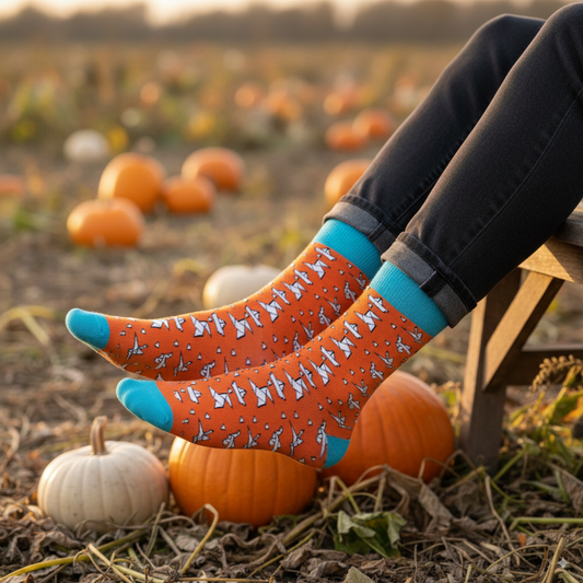 Cotton Crew Socks: ORIGAMI Crew Length Socks