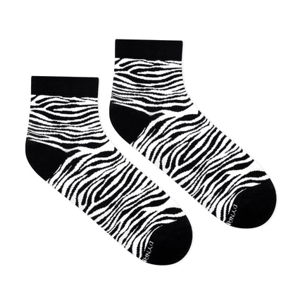 ZEBRA ANKLE LENGTH SOCKS - Cotton Ankle Socks