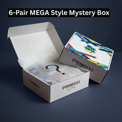 Dynamocks MEGA Mystery Box: 6 Pairs Premium Socks : Quarter & Crew Length