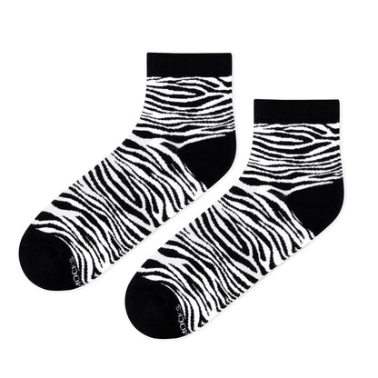 ZEBRA ANKLE LENGTH SOCKS - Cotton Ankle Socks