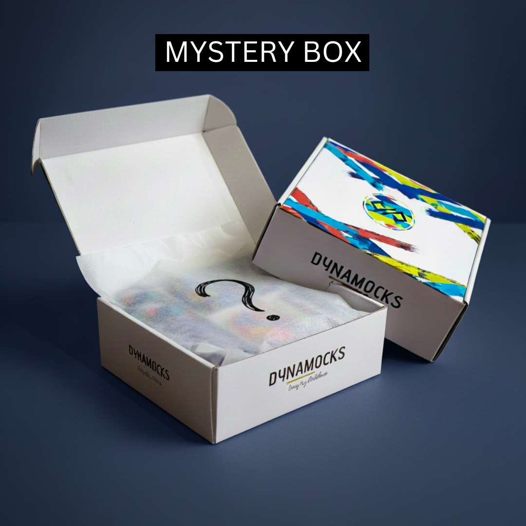 Dynamocks MEGA Mystery Box: 6 Pairs Premium Socks :  Crew Length