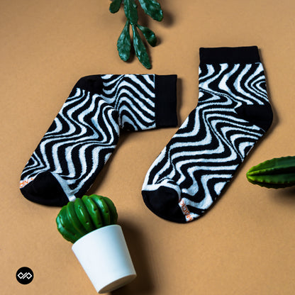 Cotton Ankle Socks Combo – Hex, Mono, Dandy Black & White, Houndstooth