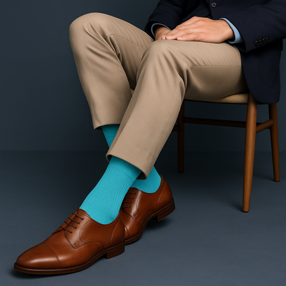 Ocean Blues Set – 6 Pair Blue Gradient Dress Socks for Men & women | Dynamocks