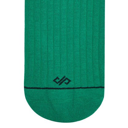 Cotton Crew Socks: SOLID GREEN Crew Length Socks