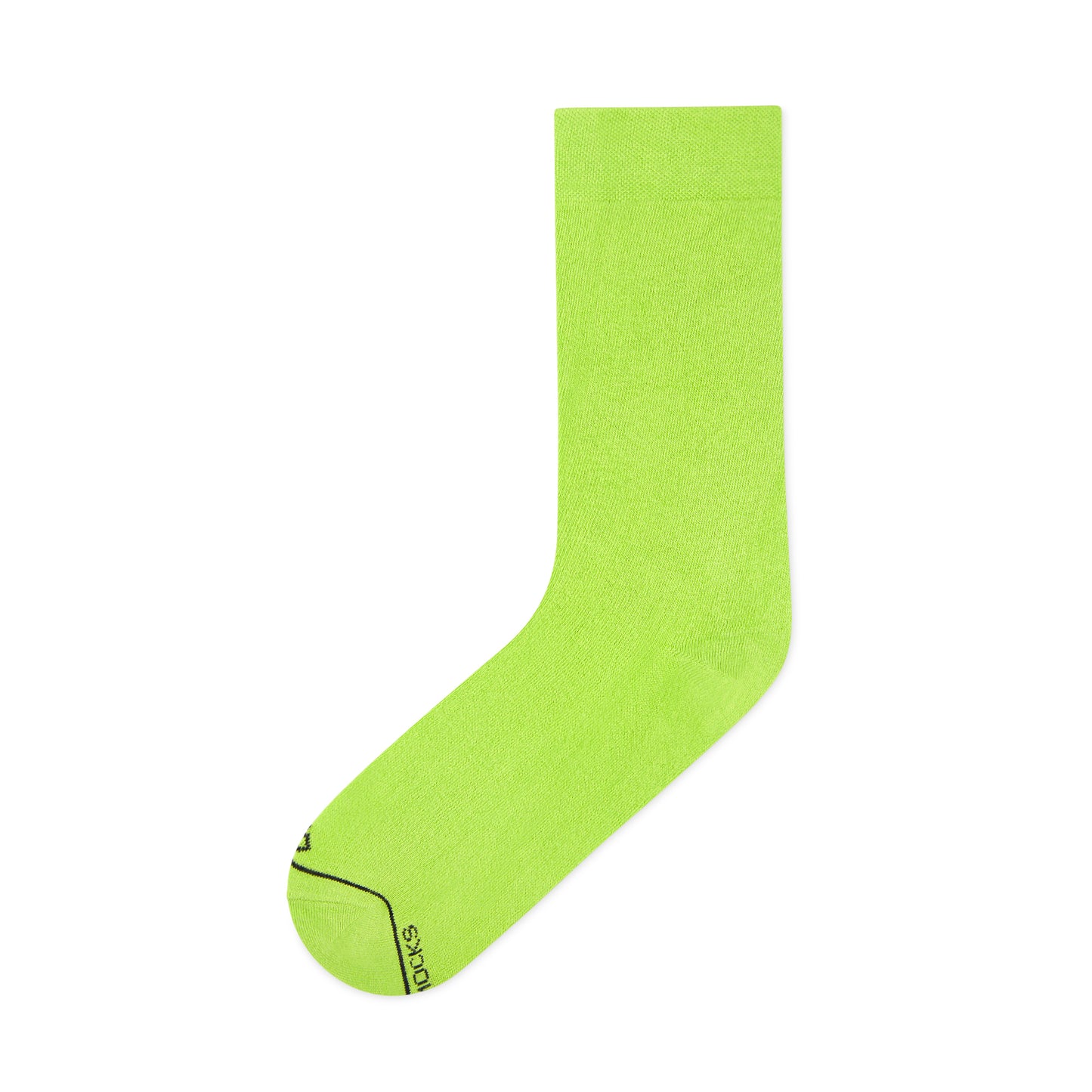 Neon Green Unisex Bamboo Crew Length Socks