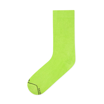 Neon Green Unisex Bamboo Crew Length Socks