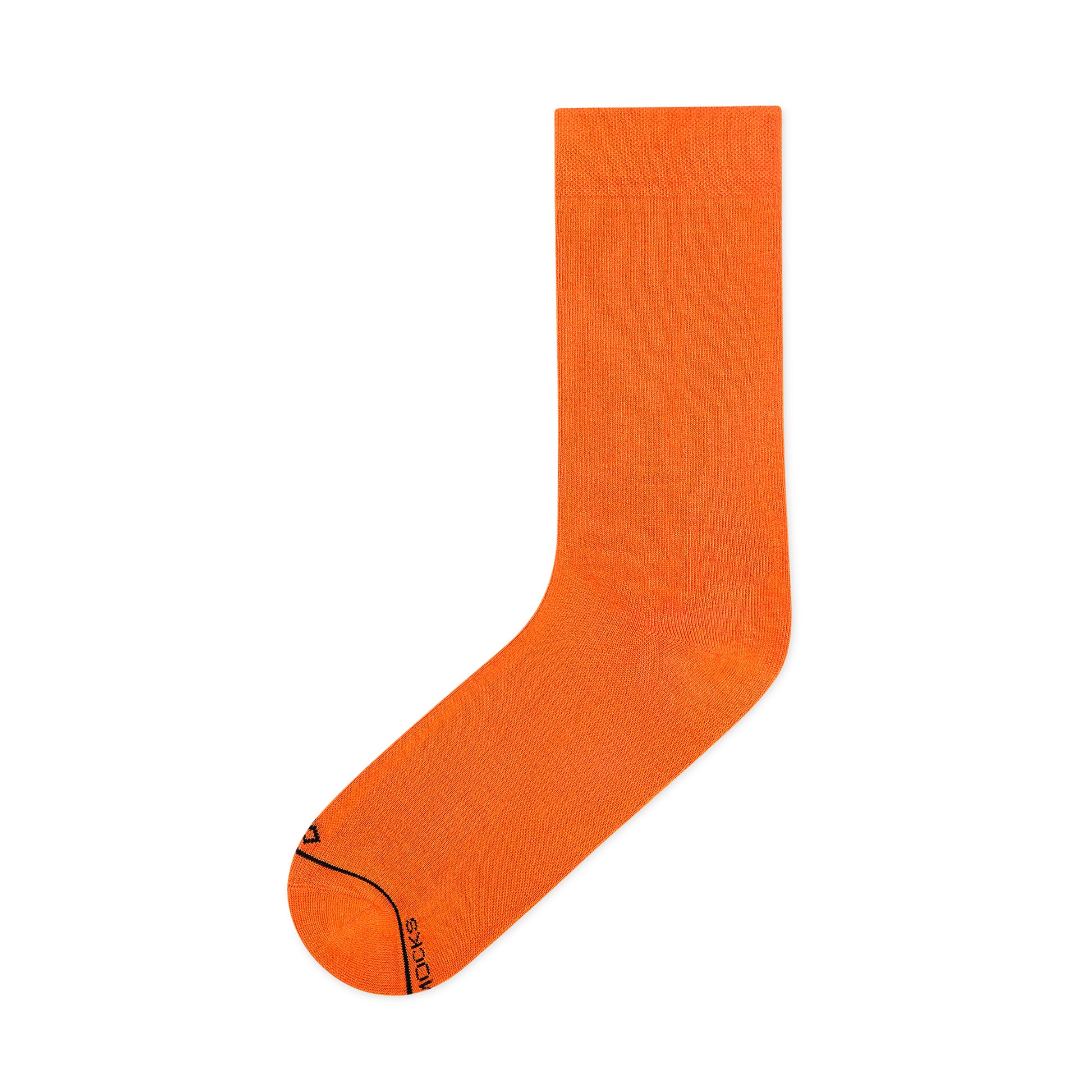 Comfort Meets Style: Orange Unisex Bamboo Crew Length Socks