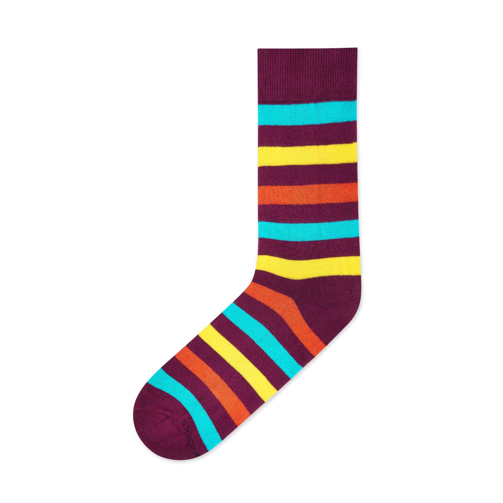 Stripes 18.0 Crew Length Socks - Bold Cotton Style & Comfort 