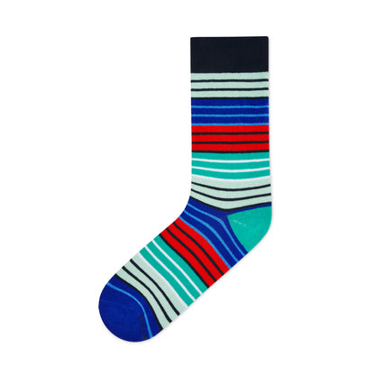 Cotton Crew Socks: STRIPES 12.0 Crew Length Socks