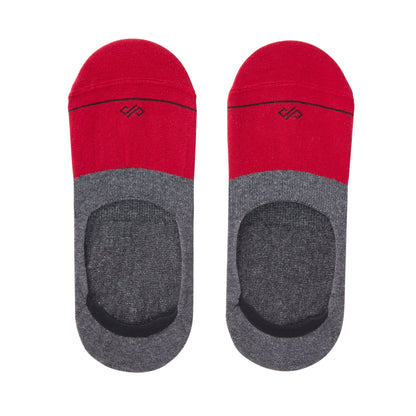 Colorful Cotton Socks: DS Unisex Invisibles (Red/Antra) | Dynamocks