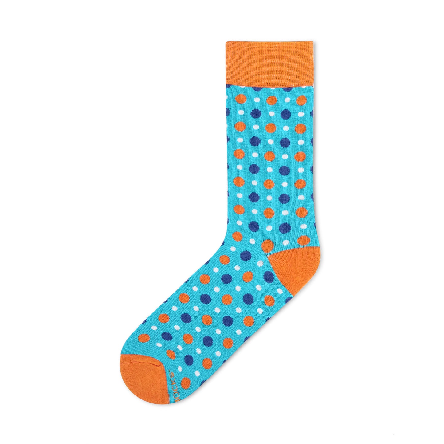 Fizzy Aqua Crew Length Socks - Refreshing Cotton Comfort 