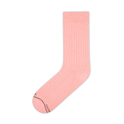 Cotton Crew Length Socks: SOLID PEACH UNIQUE Color Premium Cotton Socks For Men & Women