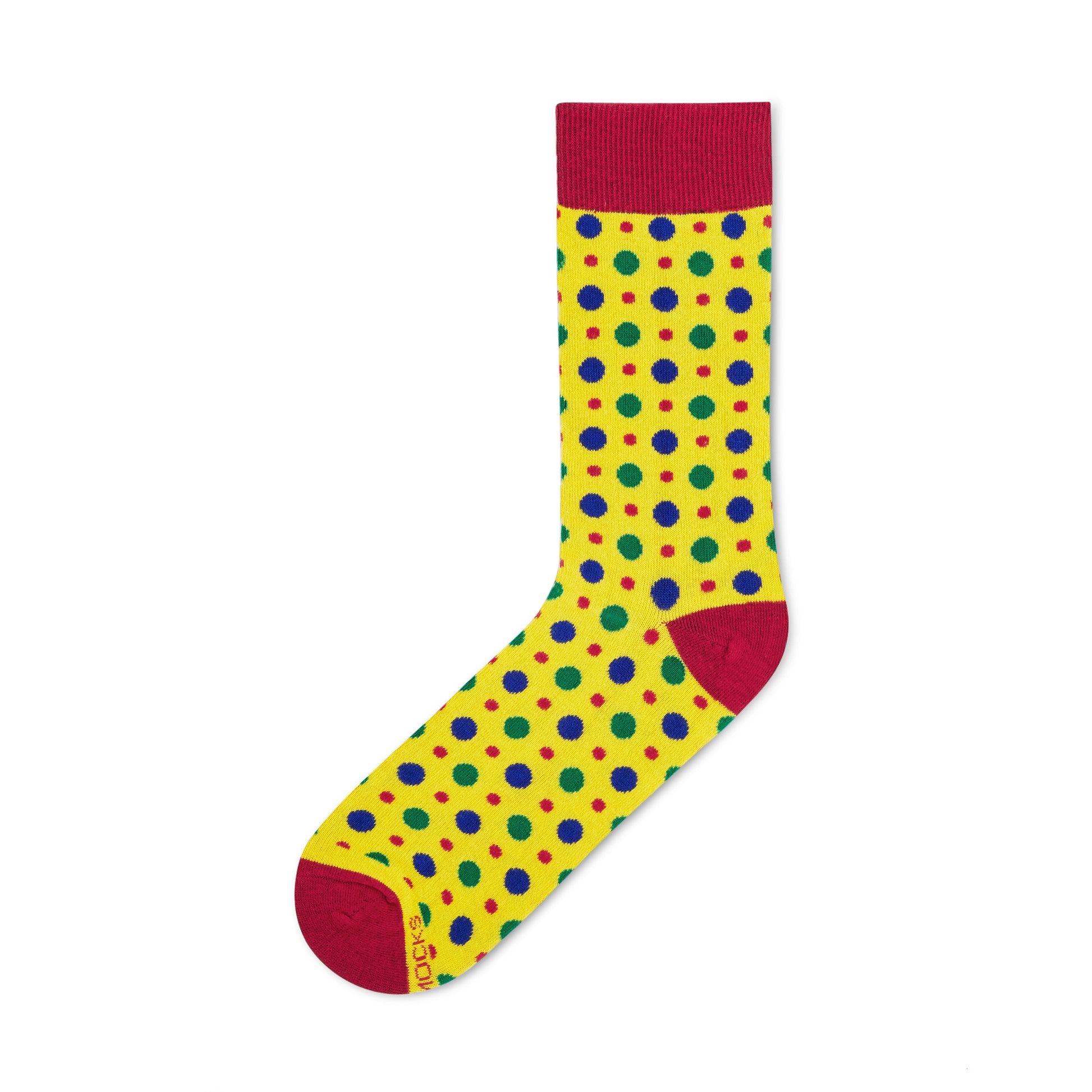 FIZZY YELLOW CREW LENGTH SOCKS - Cotton Crew Socks