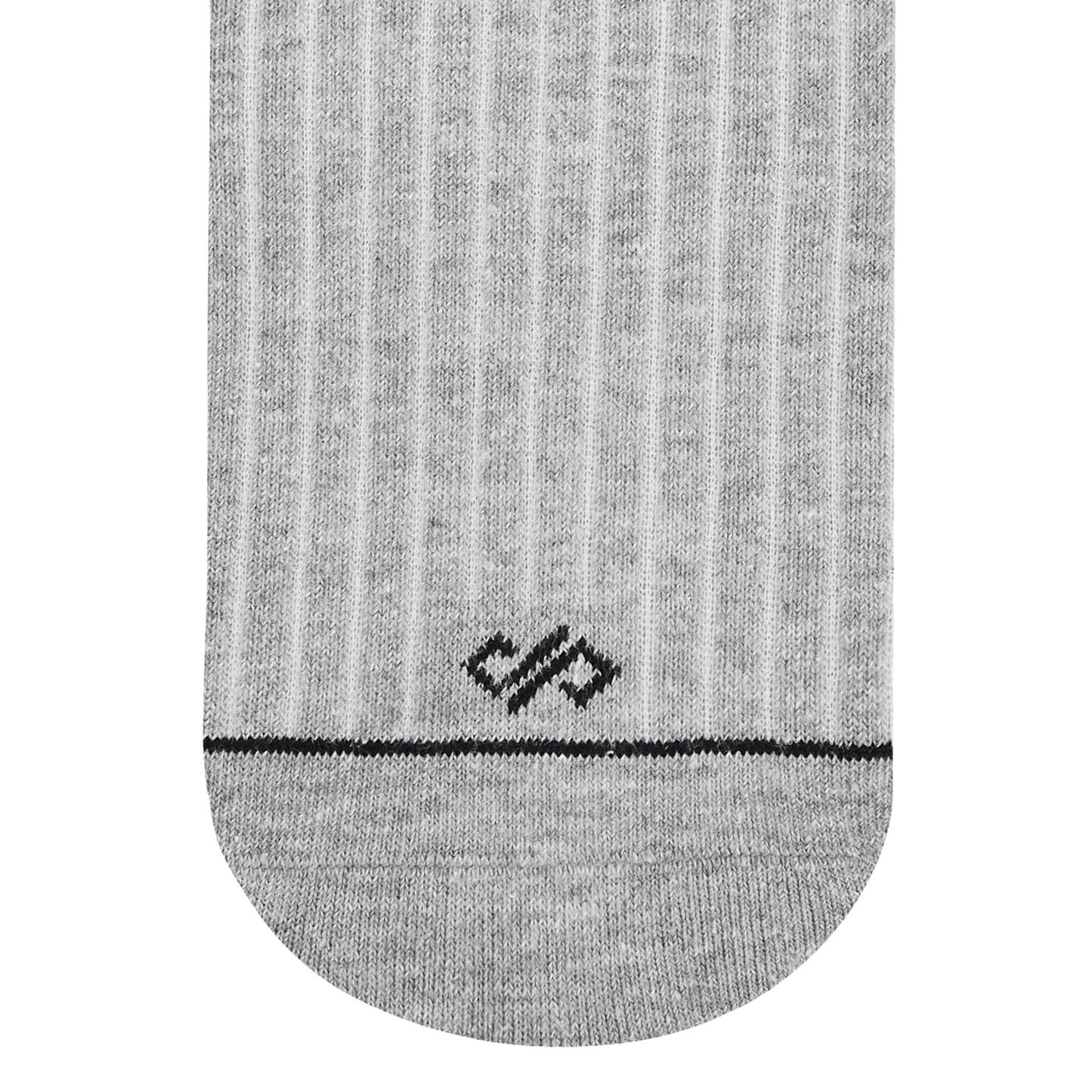 Cotton Crew Socks: SOLID GREY MELANGE Crew Length Socks