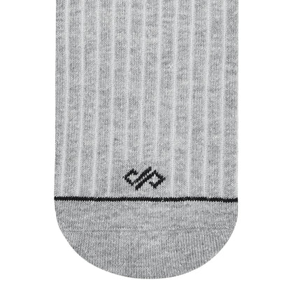Cotton Crew Socks: SOLID GREY MELANGE Crew Length Socks