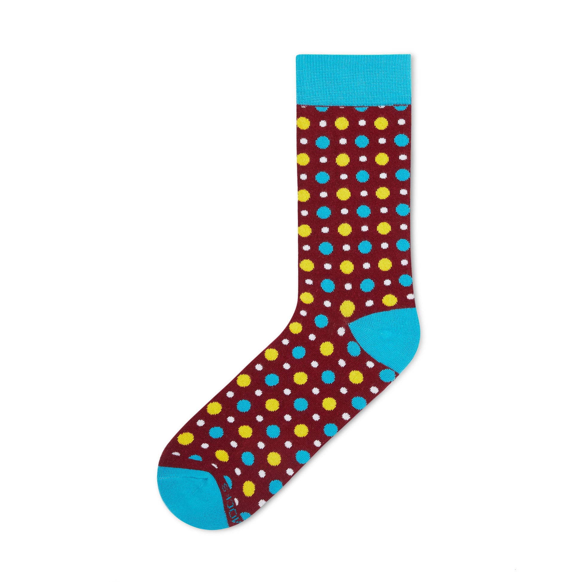 Fizzy Maroon Crew Length Socks - Bold Cotton Comfort for Every Step 