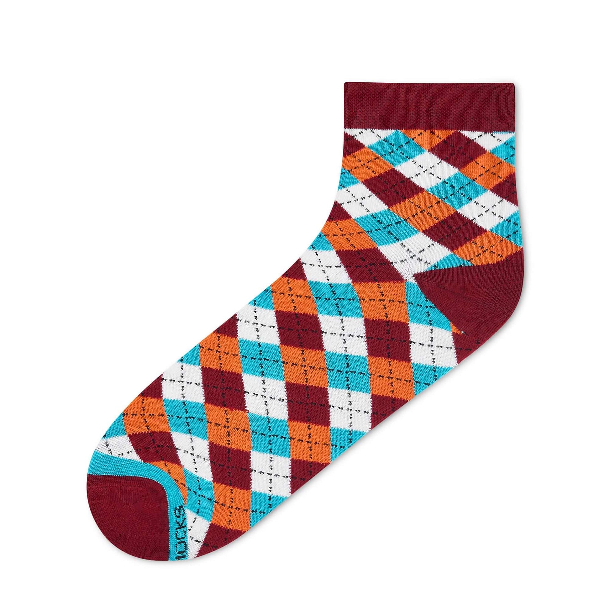 Cotton Ankle Socks – Dandy Maroon Ankle Length Socks