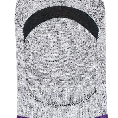 Colorful Cotton Socks: DS Unisex Invisibles (Purple/Light Grey) | Dynamocks
