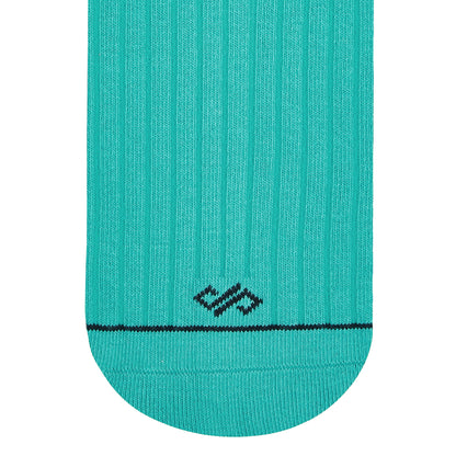 Cotton Crew Socks: SOLID TURQUOISE Crew Length Socks