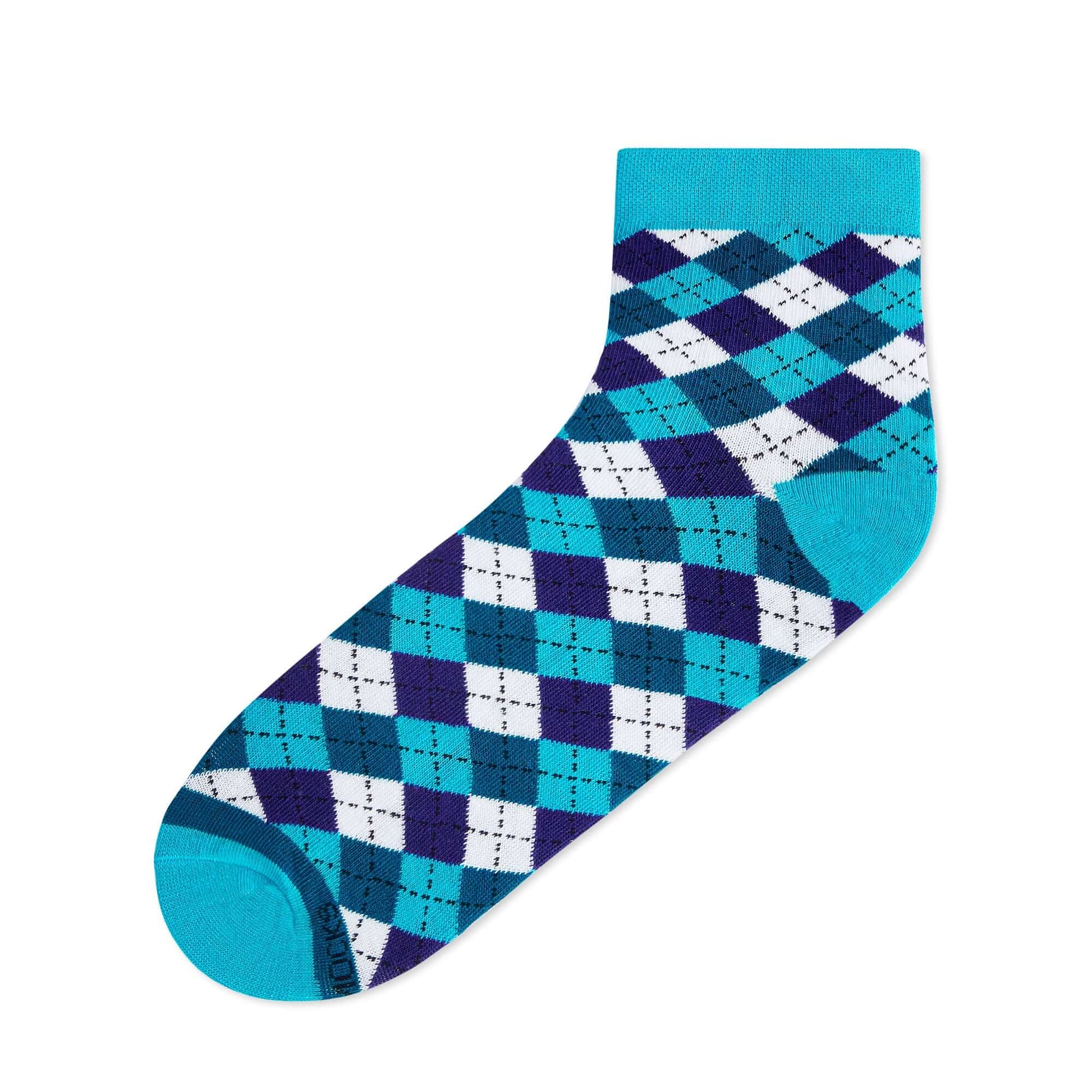 Cotton Ankle Socks – Dandy Aqua Ankle Length Socks