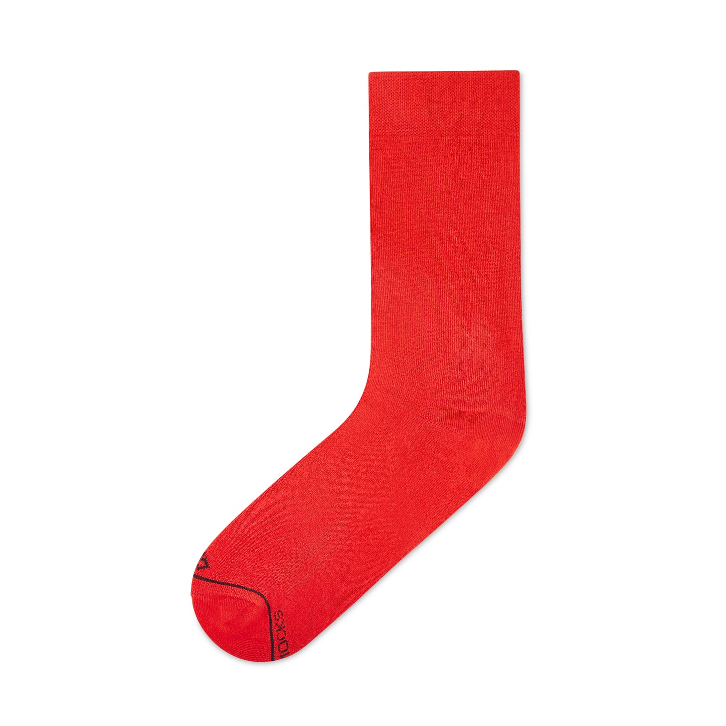 SOLID RED Crew Length Socks Dynamocks Premium Cotton Socks for Men & Women