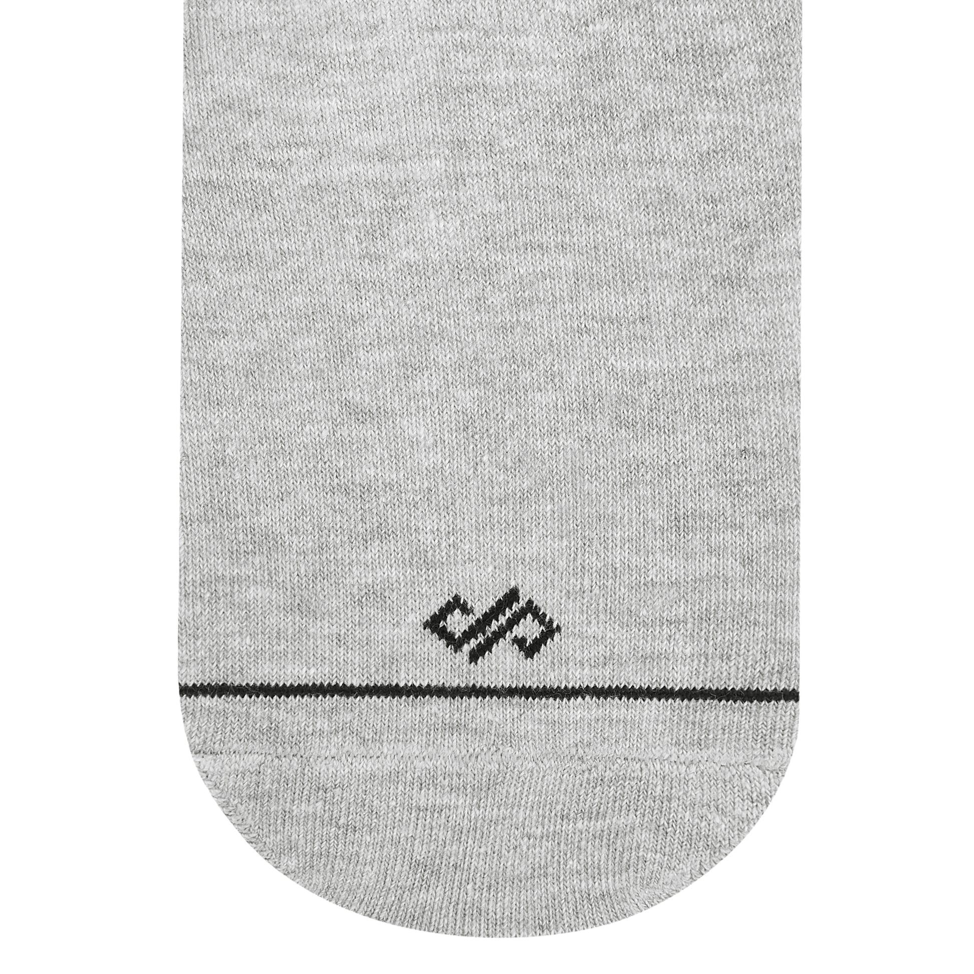 Solid Grey Melange Cotton Ankle Socks | Classic Comfort & Style