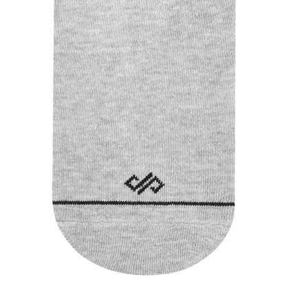 Solid Grey Melange Cotton Ankle Socks | Classic Comfort & Style