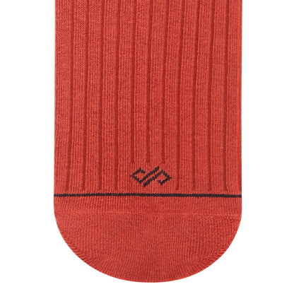 Cotton Crew Length Socks: SOLID RUST UNIQUE Color Premium Cotton Socks For Men & Women