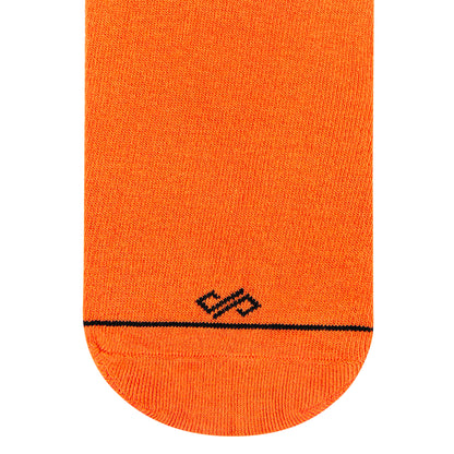 Comfort Meets Style: Orange Unisex Bamboo Crew Length Socks
