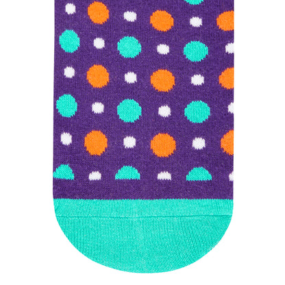 FIZZY PURPLE COTTON CREW LENGTH SOCKS