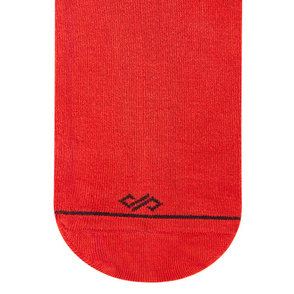 SOLID RED Crew Length Socks Dynamocks Premium Cotton Socks for Men & Women