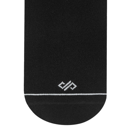 Solid Black Cotton Ankle Socks