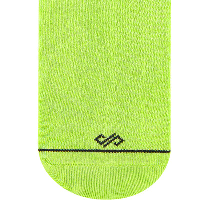 Neon Green Unisex Bamboo Crew Length Socks