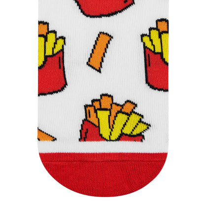 French Fries Crew Length : Men & Women Designer Funky, Funny Creative Colorful Socks - Unisex Socks