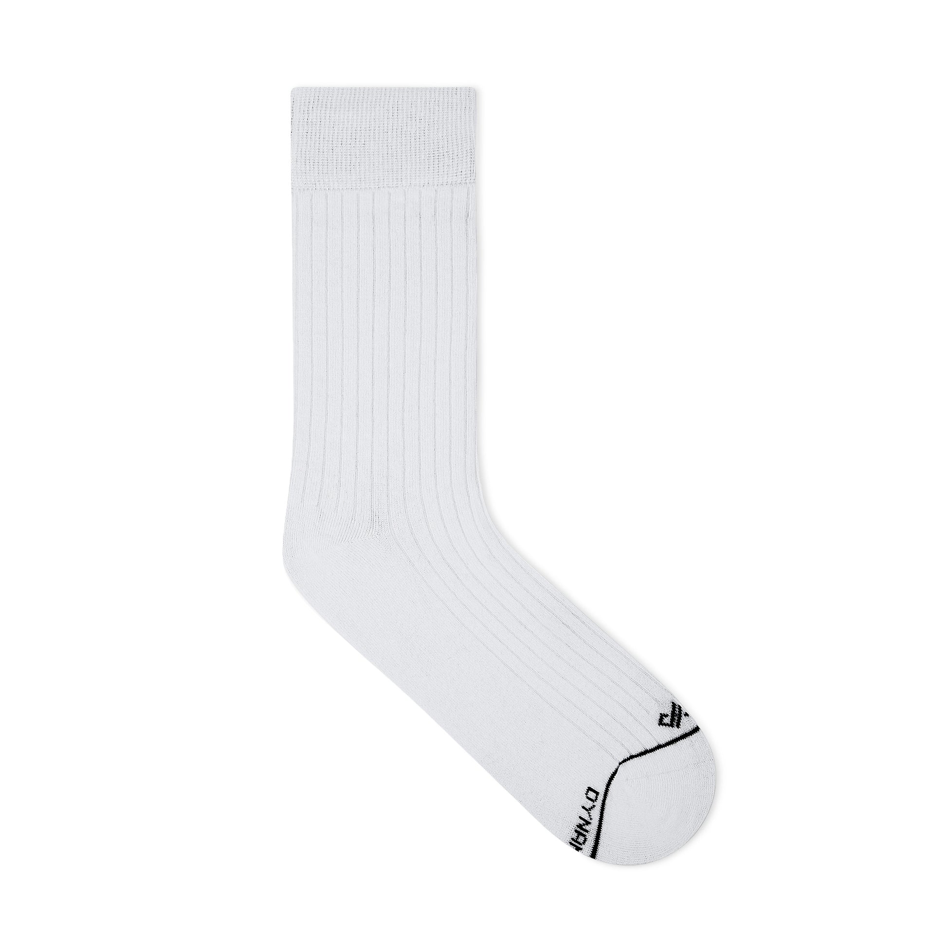 Solid White Crew Socks | Single Pair, Classic Cotton Comfort