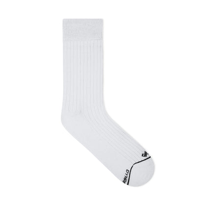 Solid White Crew Socks | Single Pair, Classic Cotton Comfort