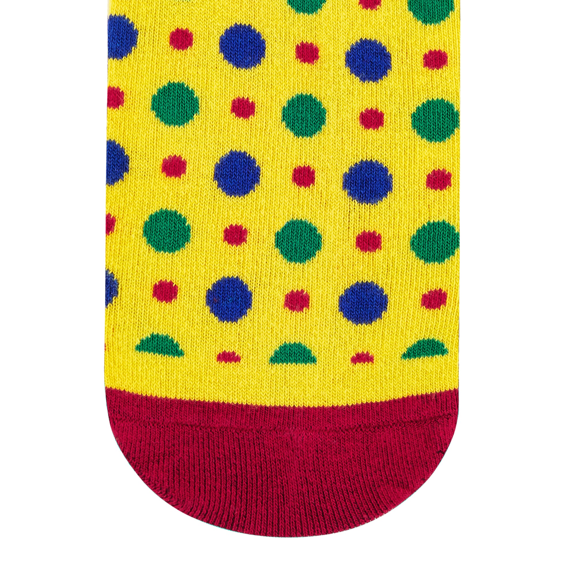 FIZZY YELLOW CREW LENGTH SOCKS - Cotton Crew Socks