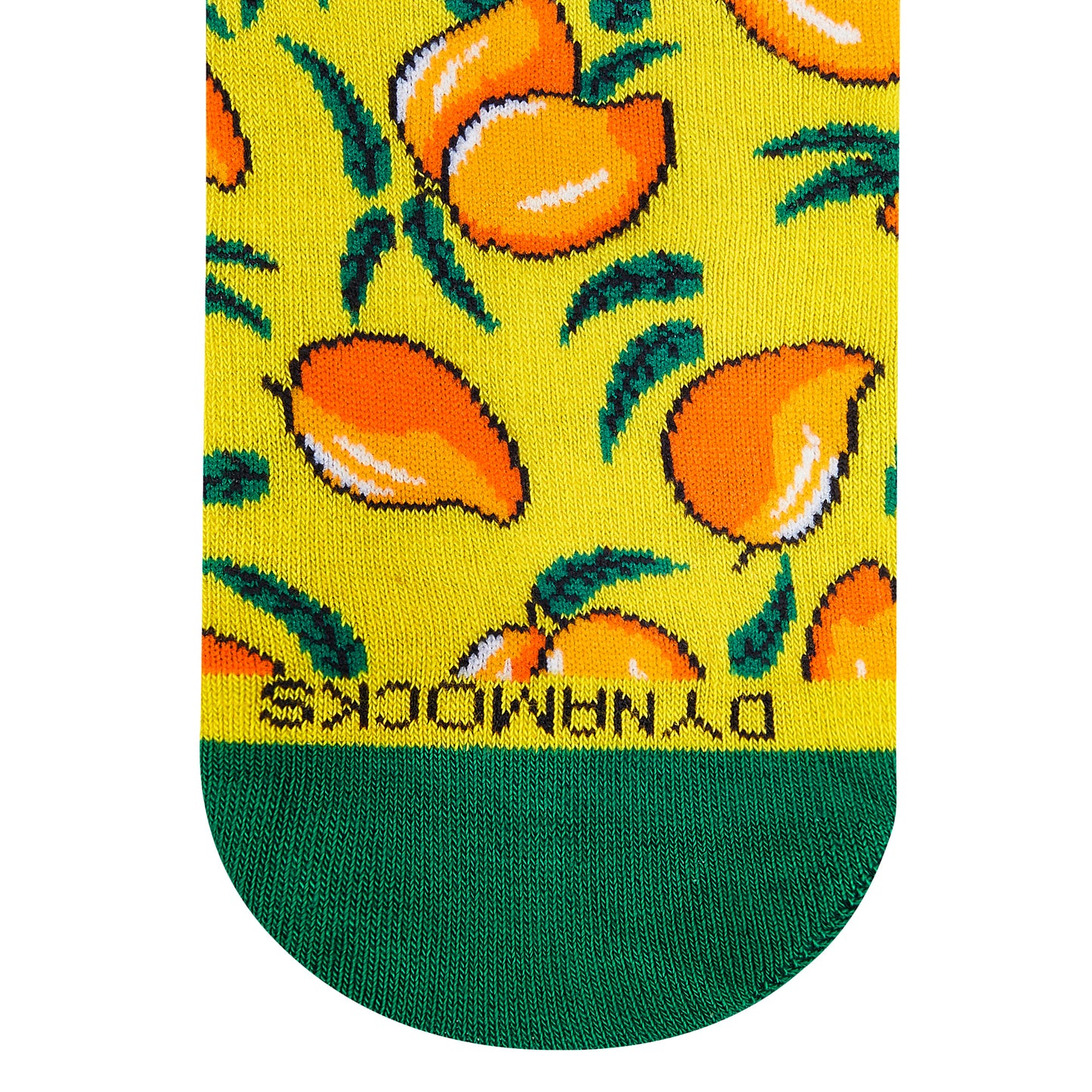 Mango Crew Socks | Single Pair, Fruity Fun, Cotton Comfort