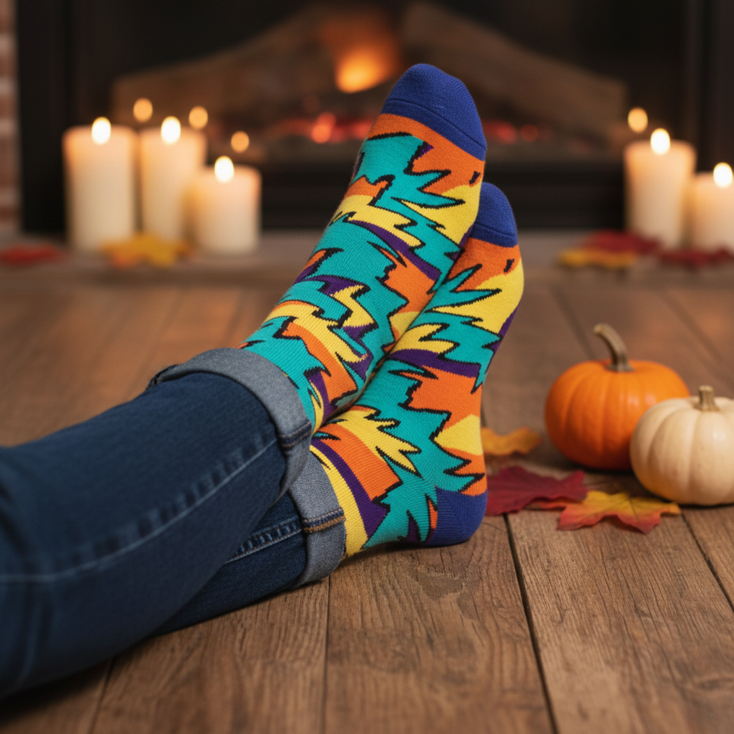 Spark Crew Socks | Single Pair, Cotton Comfort, Ignite Your Style