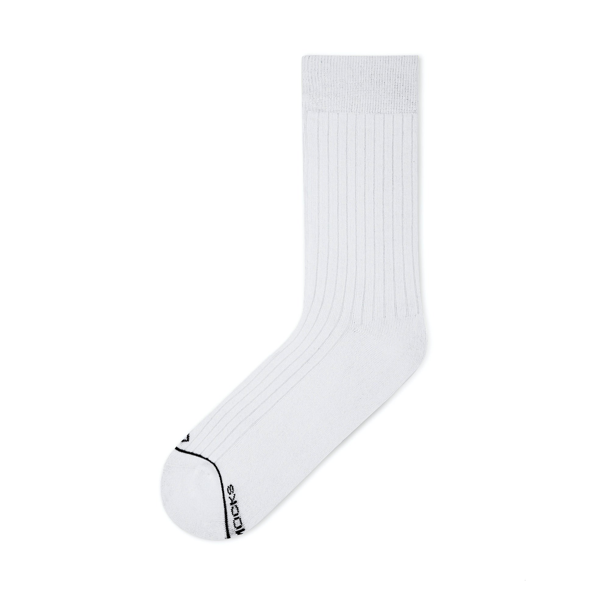 Solid White Crew Socks | Single Pair, Classic Cotton Comfort