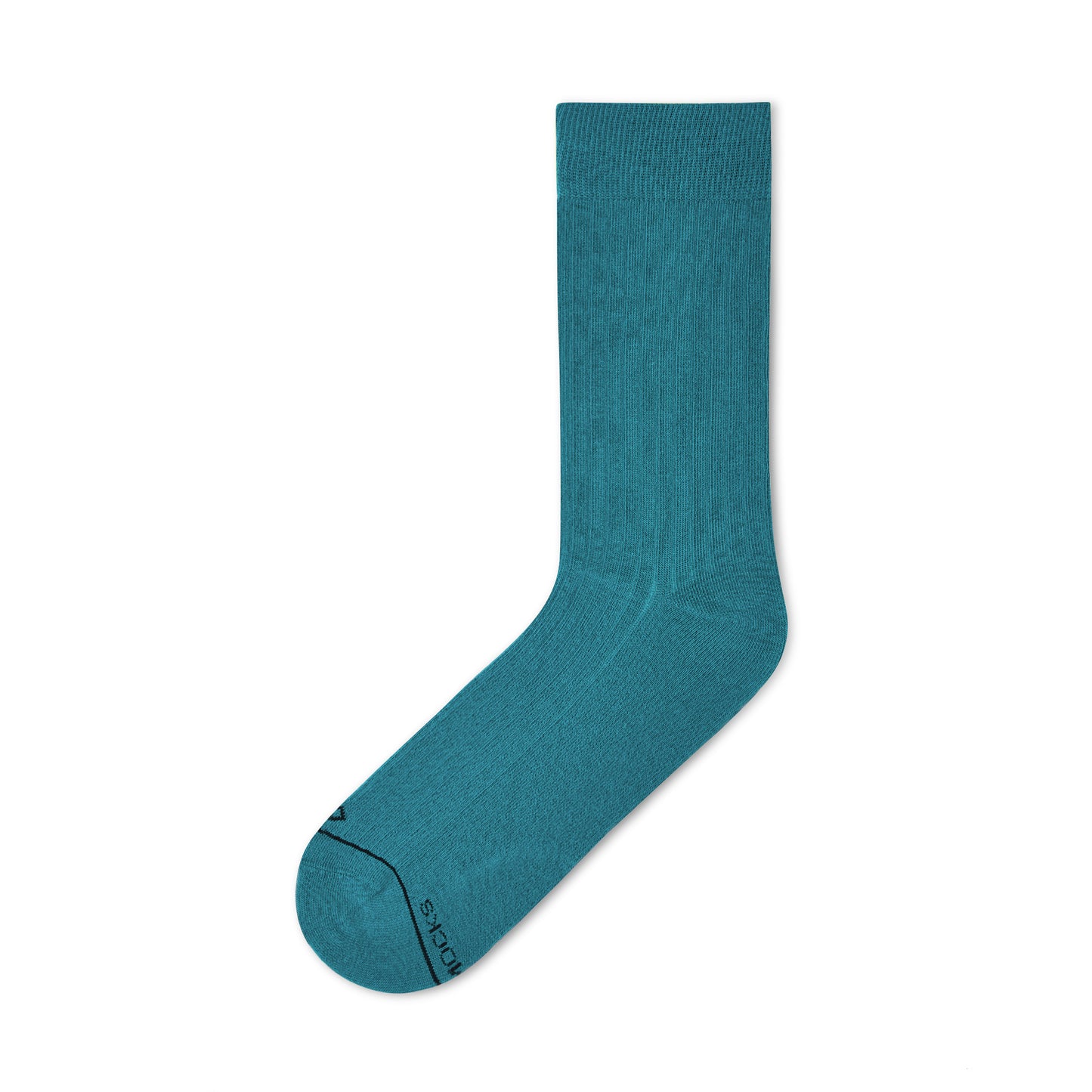 Solid Teal Green Crew Length Cotton Socks: A Refreshing Statement