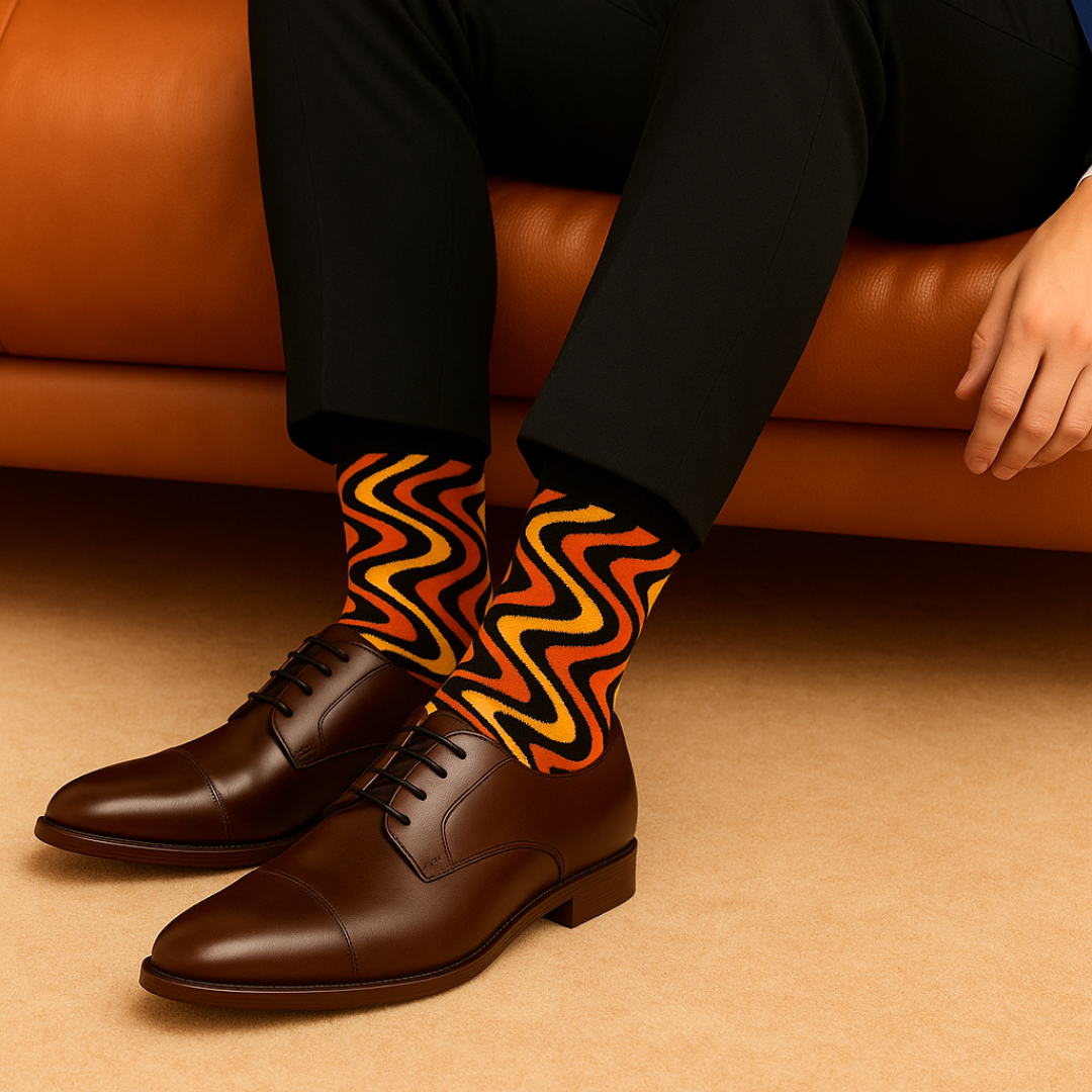 Cotton Crew Socks: SIZZLE Crew Length Socks