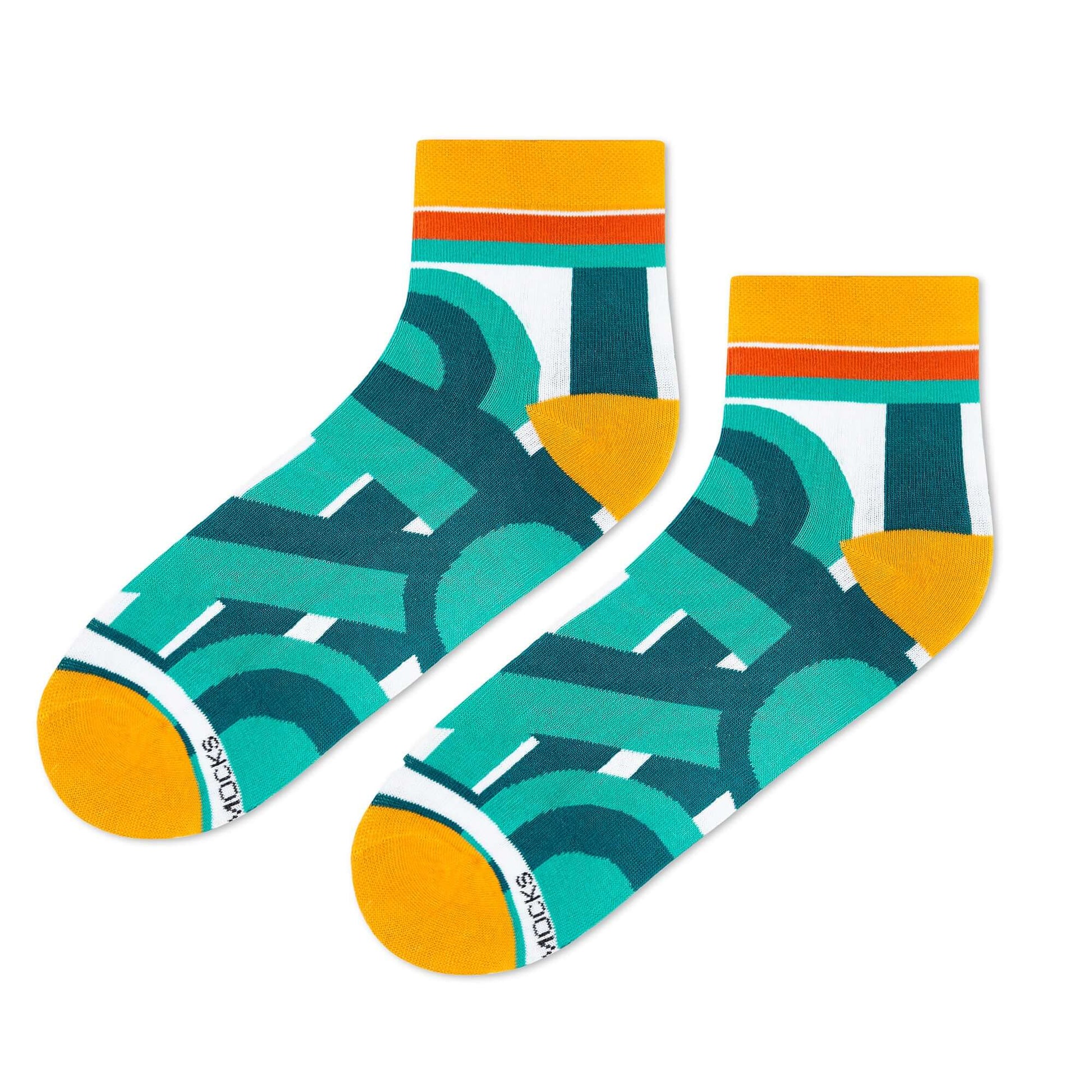 Maze Cotton Ankle Socks