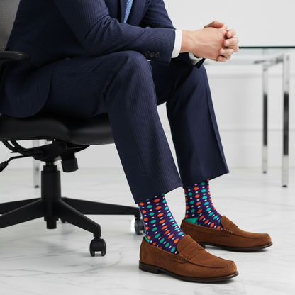 Office to Weekend Mix – 6 Pair Colorful Patterned Socks for Men | Dynamocks