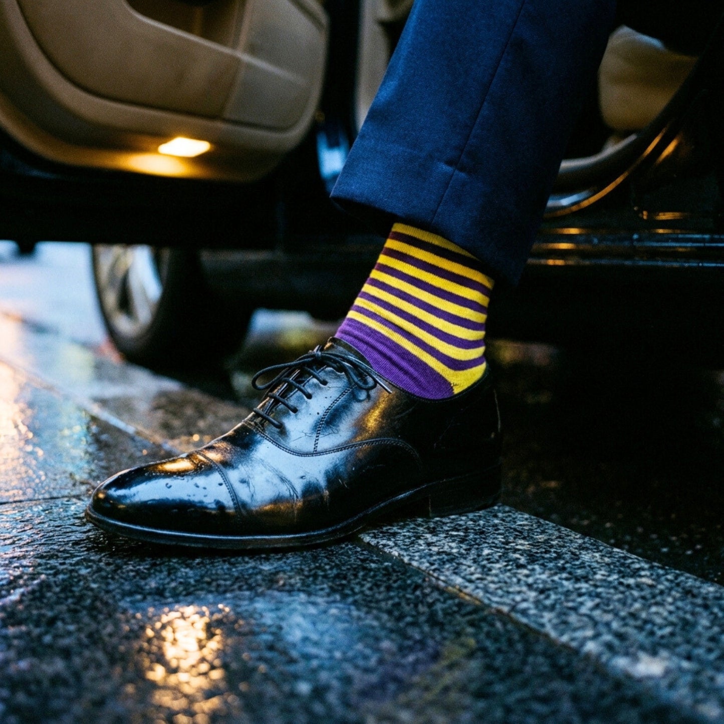 STRIPES DUO 2.0 CREW LENGTH SOCKS - Cotton Crew Socks