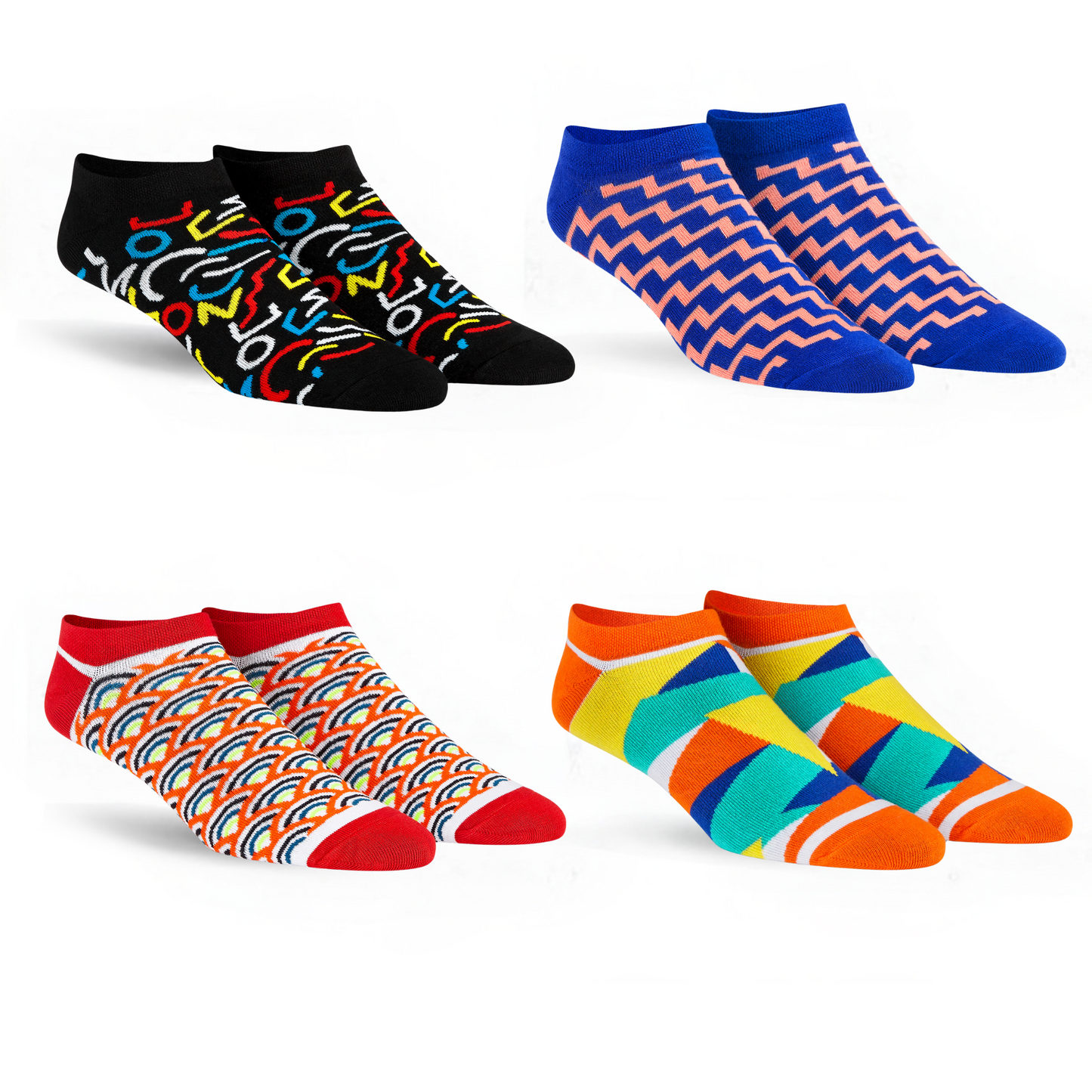 Unisex Low Ankle Length Socks Combo Pack of 4