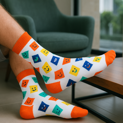 JOY CREW LENGTH SOCKS - Cotton Crew Socks
