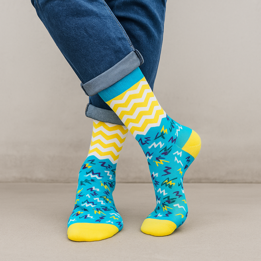 JOLLY CREW LENGTH SOCKS - Cotton Crew Socks