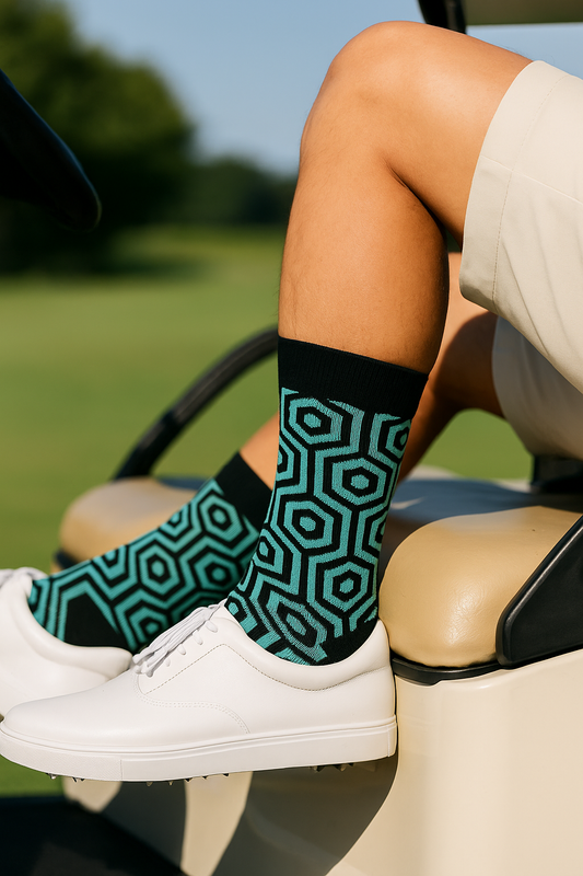 HEXAGON CREW LENGTH SOCKS - Cotton Crew Socks