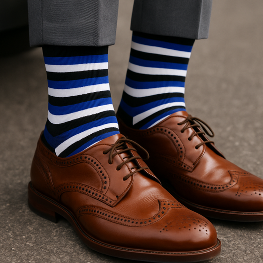 Stylish Cotton Crew Socks : Stripes X-1